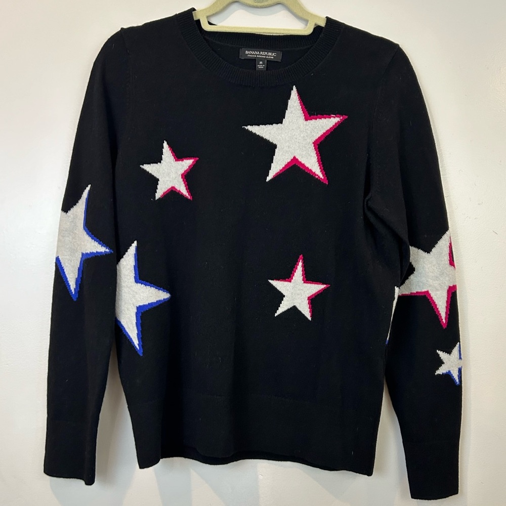 NWOT Banana Republic Merino Wool Star Sweater